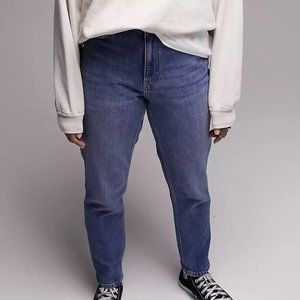 Topshop Hourglass Women's Mom High-Rise Jeans in Mid Blue Size 28/30, 6